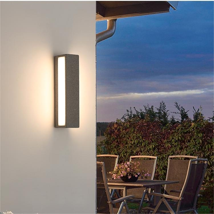 LumoEdge Außenwandleuchte Modern LED Up&Down Schwarz Garten