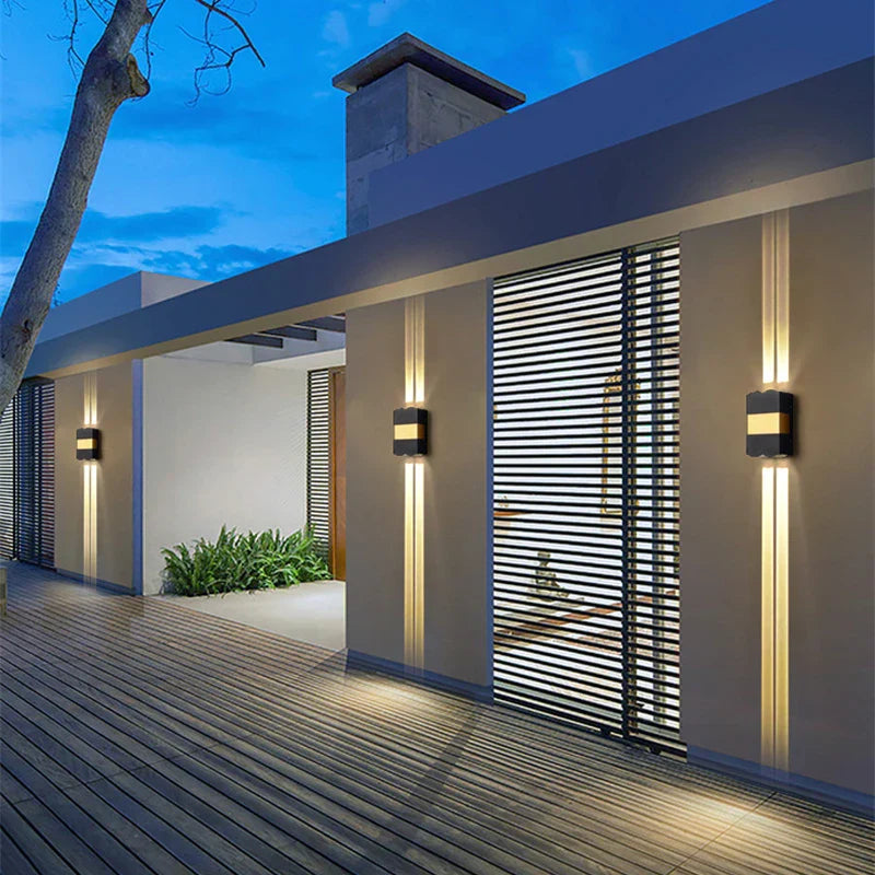 RainGuard Außenwandleuchte Modern LED IP65 Schwarz für Terrasse