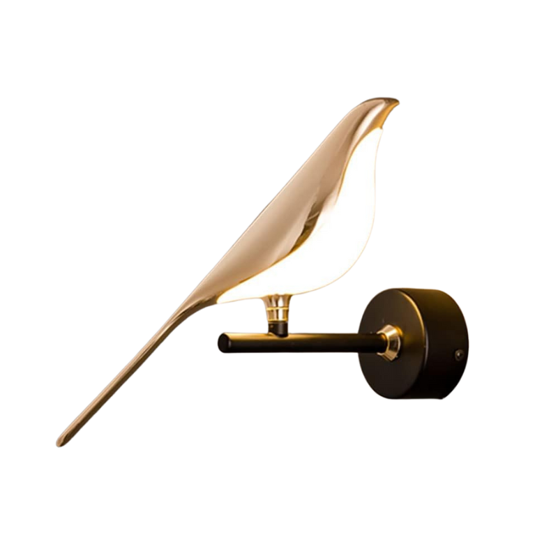 PlumeBright - Skandinavische LED-Vogel-Wandleuchte