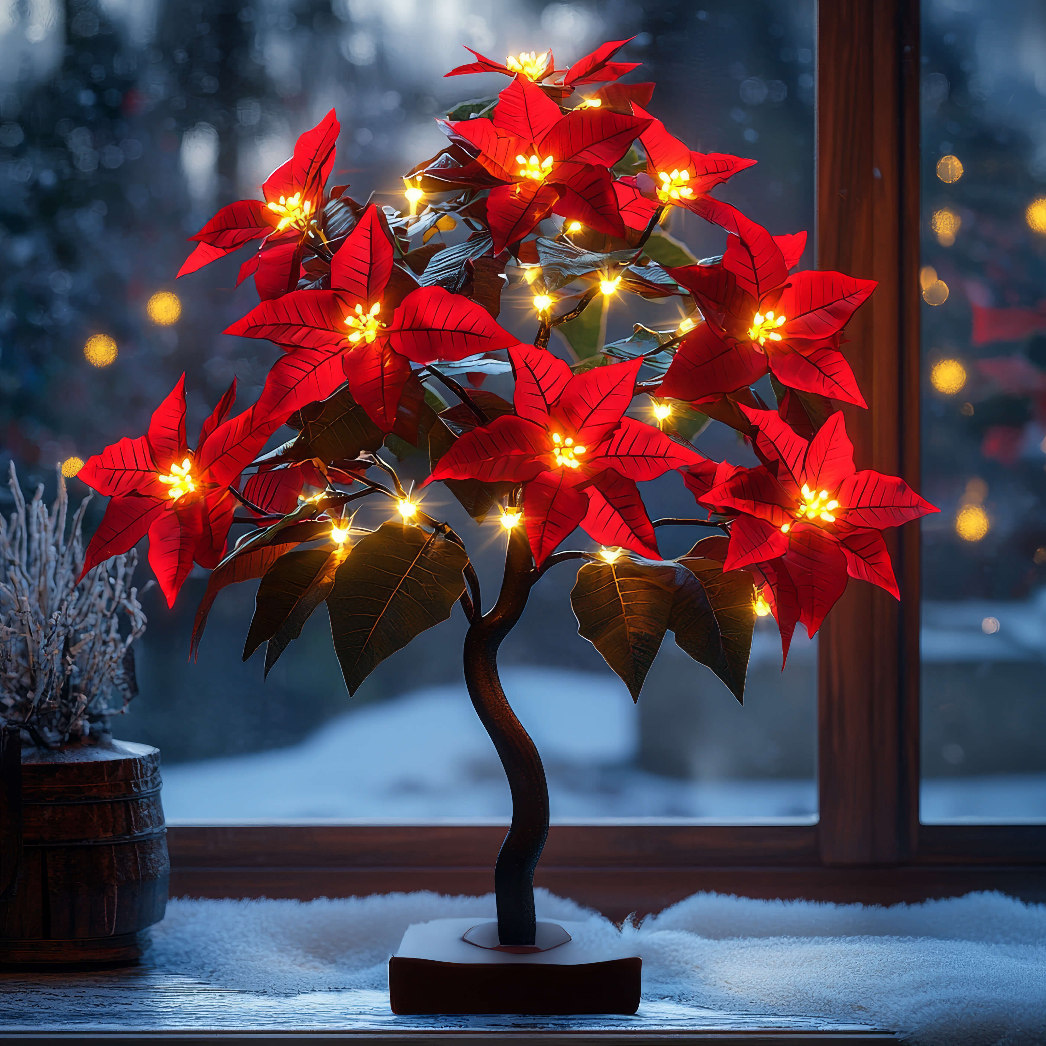 Leuchtender Weihnachtsstern-Baum LED-Dekolampe für Innenräume