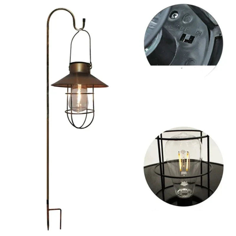 SonnenErbe Retro Solar Gartenlaterne LED Bronze für Terrasse