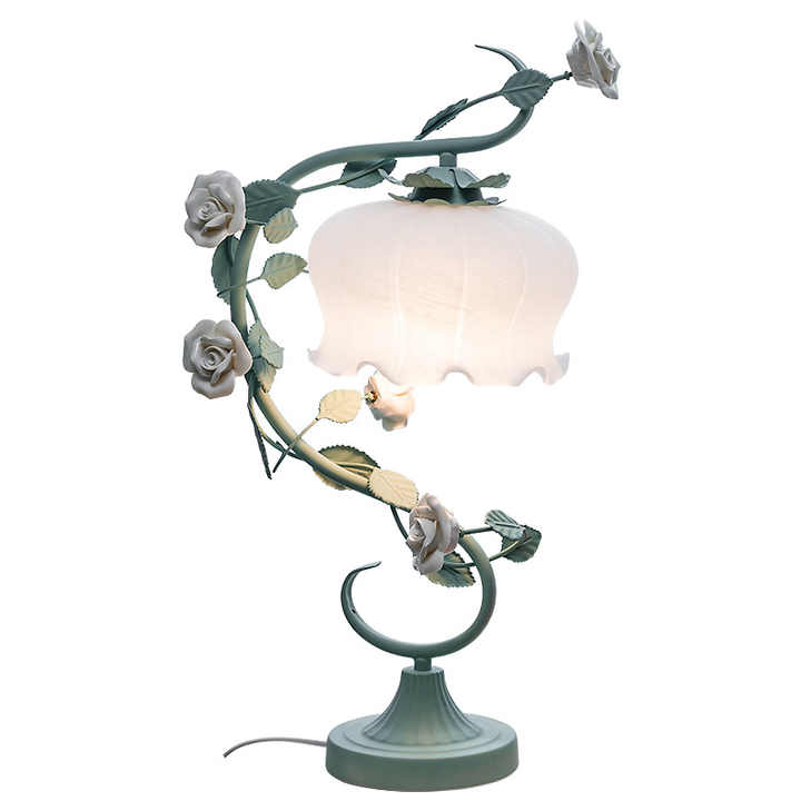 RoseLume Elegante LED-Rosenlampe wetterfest Rosa für Garten