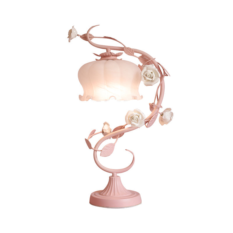 RoseLume Elegante LED-Rosenlampe wetterfest Rosa für Garten