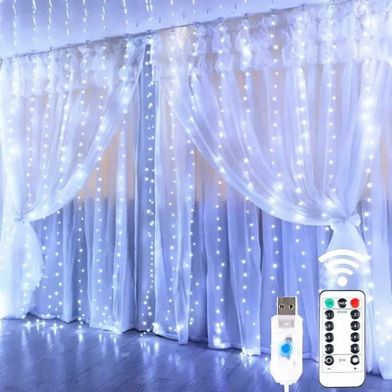 Lichterzauber – LED-Lichterkette Warmweiß Terrasse