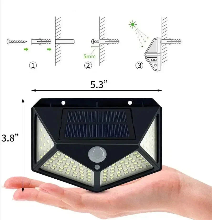 SolarFlare – Wasserdichte Solar Außenleuchte mit Sensor