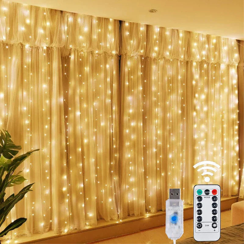 Lichterzauber – LED-Lichterkette Warmweiß Terrasse