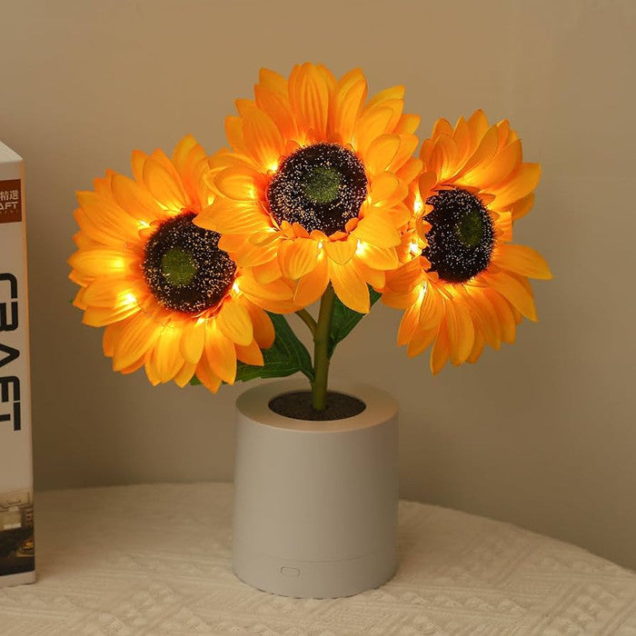 SolarBlüte Gartenlampe – Sonnenblumen-Design, LED, leuchtend, für Terrasse