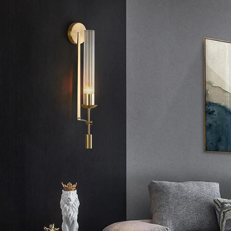 GleamGold LED-Wandleuchte - Stilvolles Retro-Gold-Finish