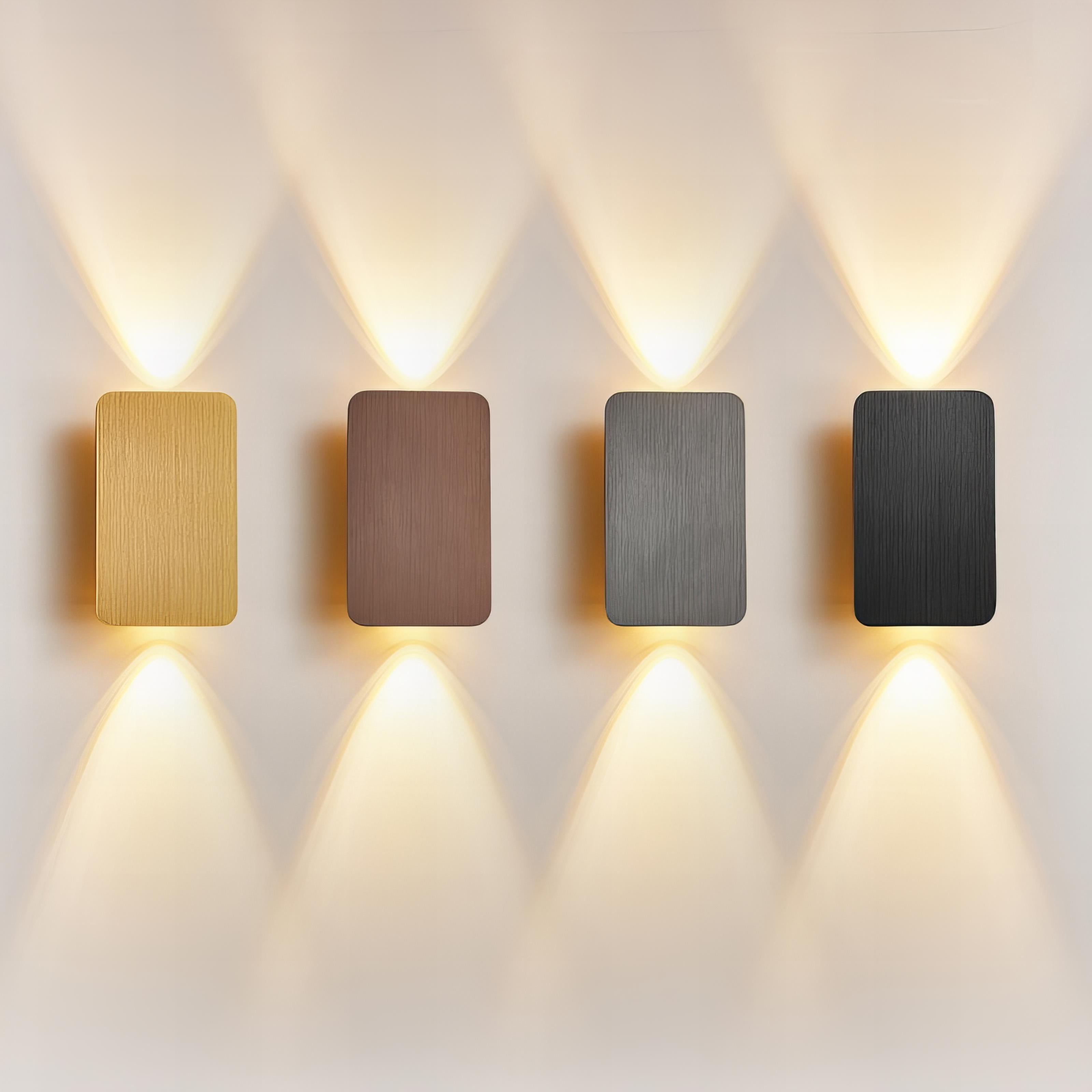 KodaLux – Moderne rechteckige LED-Wandleuchte Schwarz Terrasse