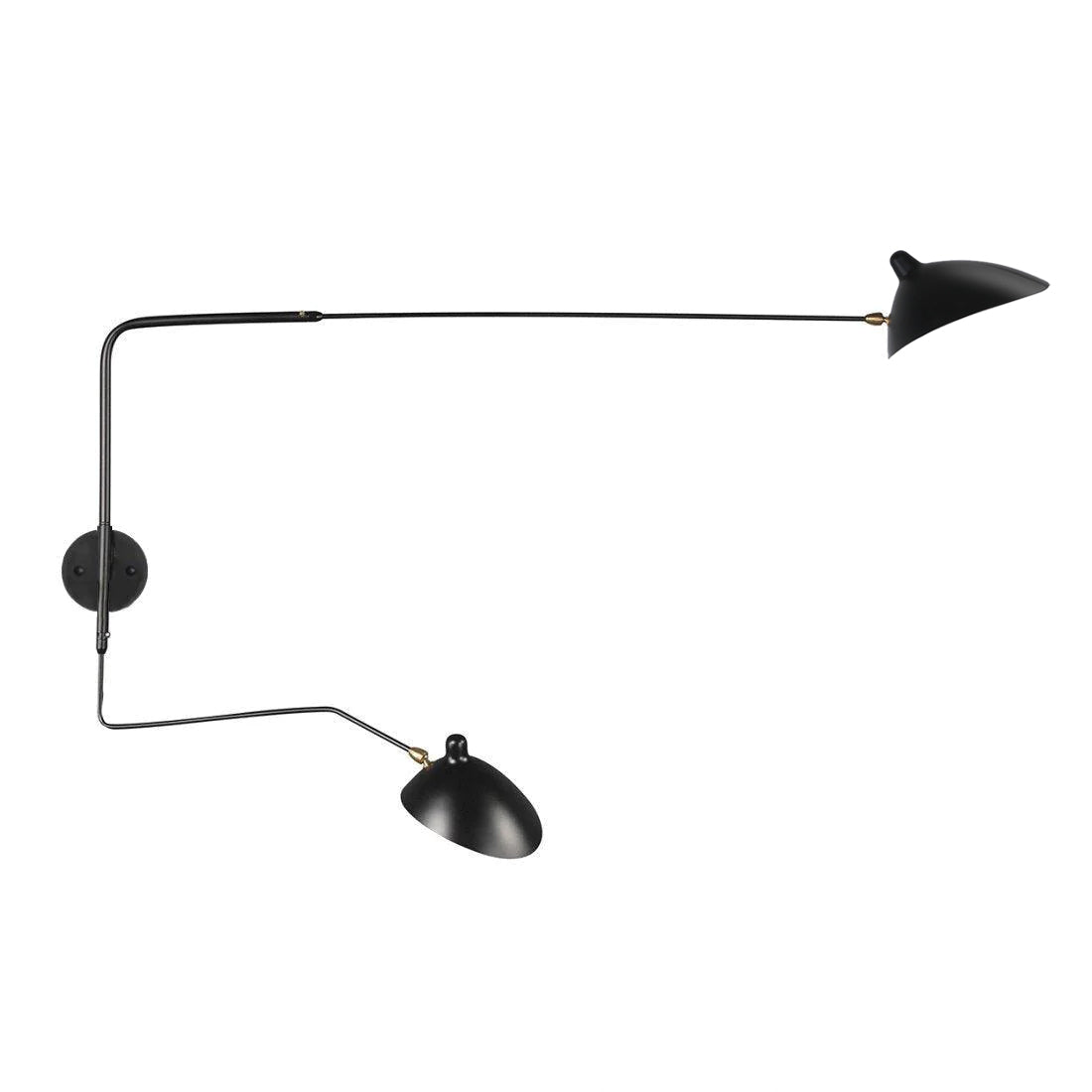 SerenLuce Wandleuchte – Modern, Gelenkarm, Schwarz, Für Wohnzimmer