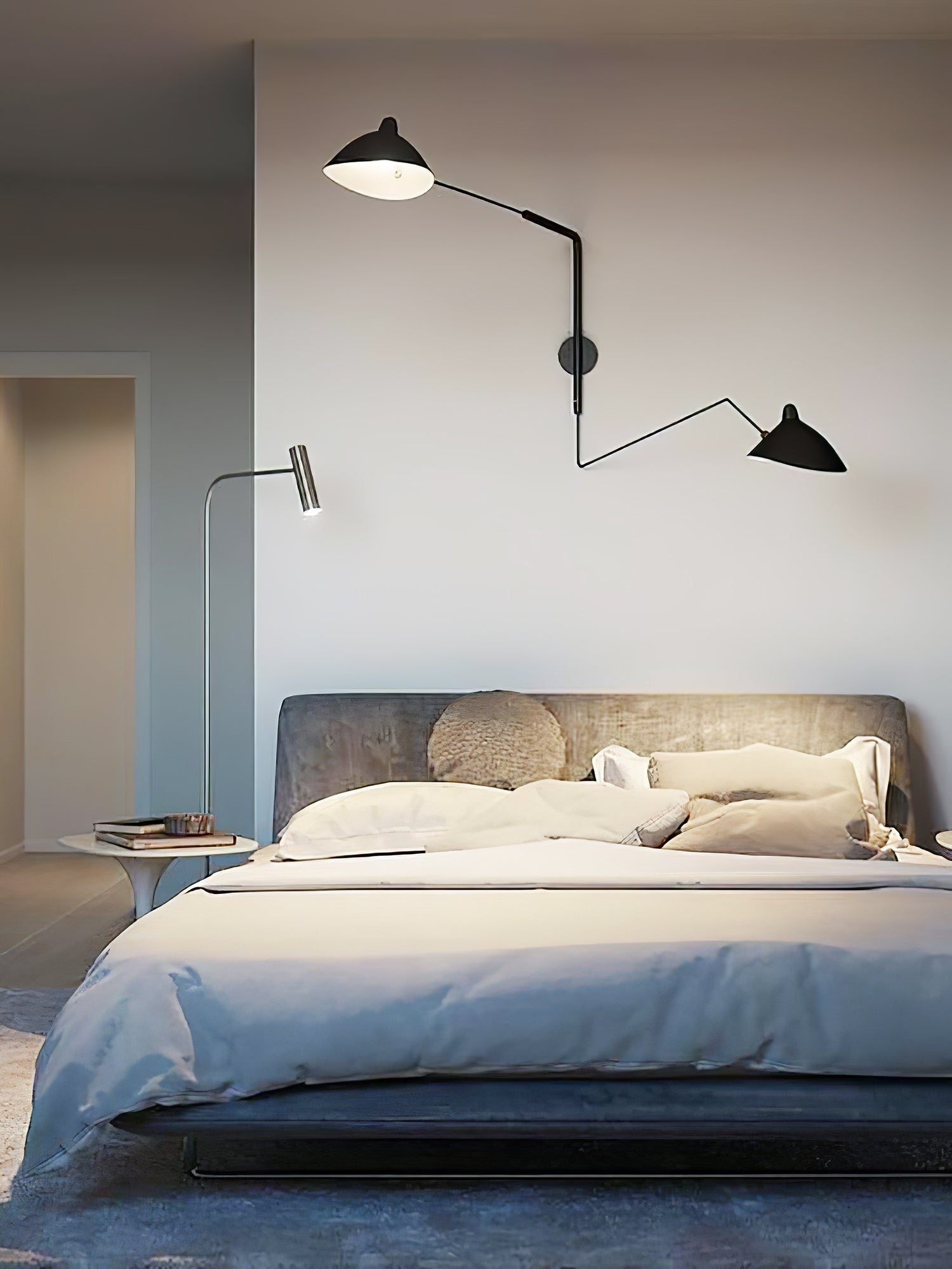 SerenLuce Wandleuchte – Modern, Gelenkarm, Schwarz, Für Wohnzimmer