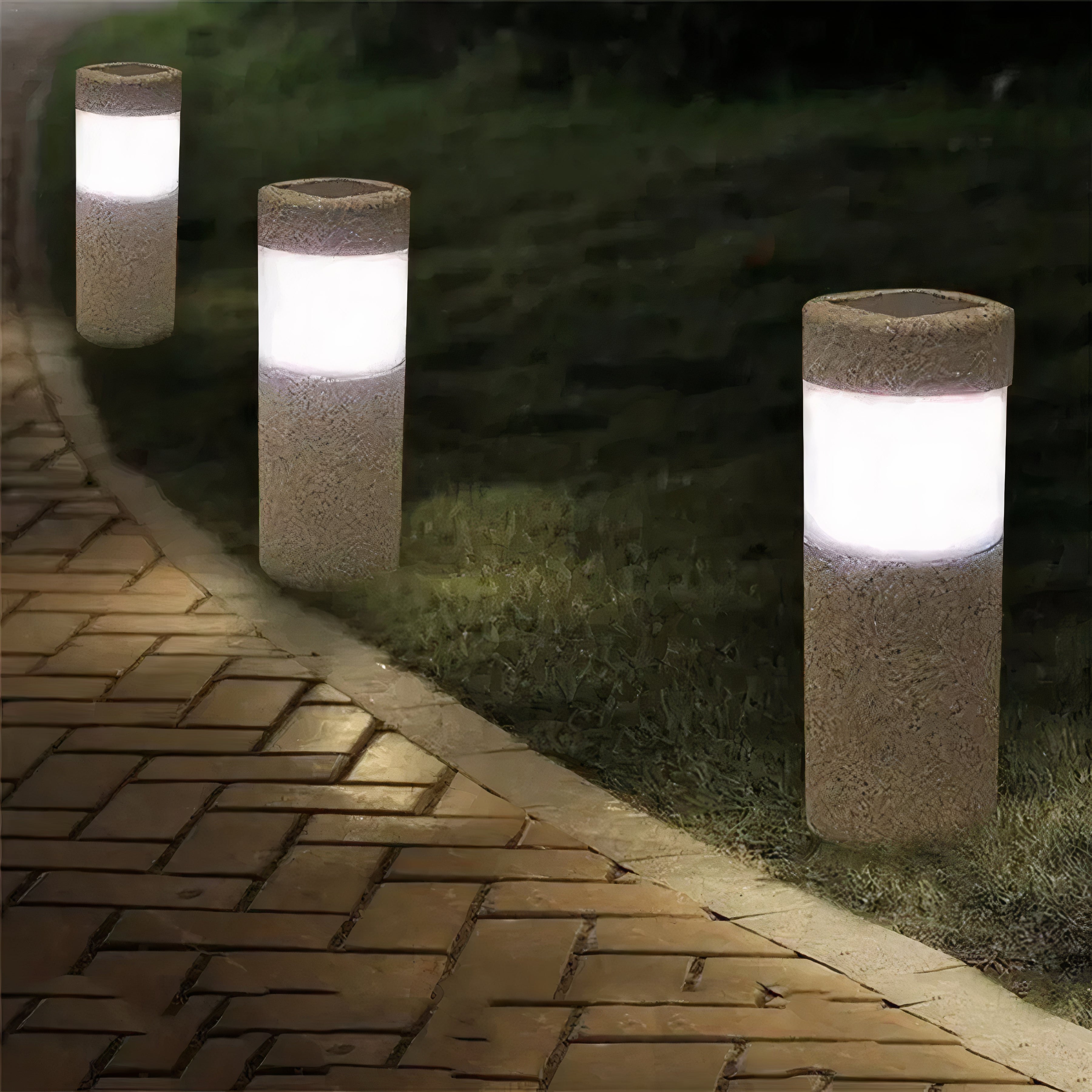 SolarStone - LED Stilvolle Solar Gartenpfeiler