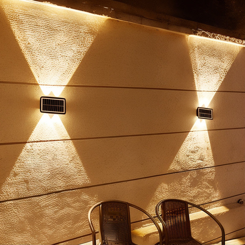 SolarEdge LED Solar Wandleuchte Außen – Wasserdichtes Wandlicht mit Warmweißem Licht