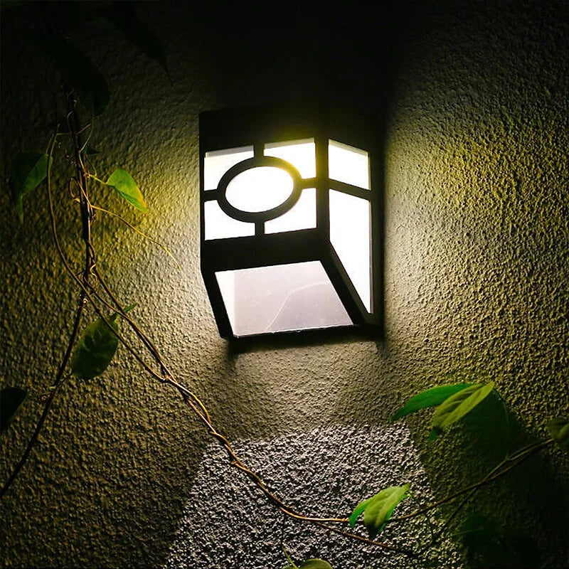 SunGlanz – Moderne Solar-LED-Wandleuchten Set Schwarz Garten & Terrasse