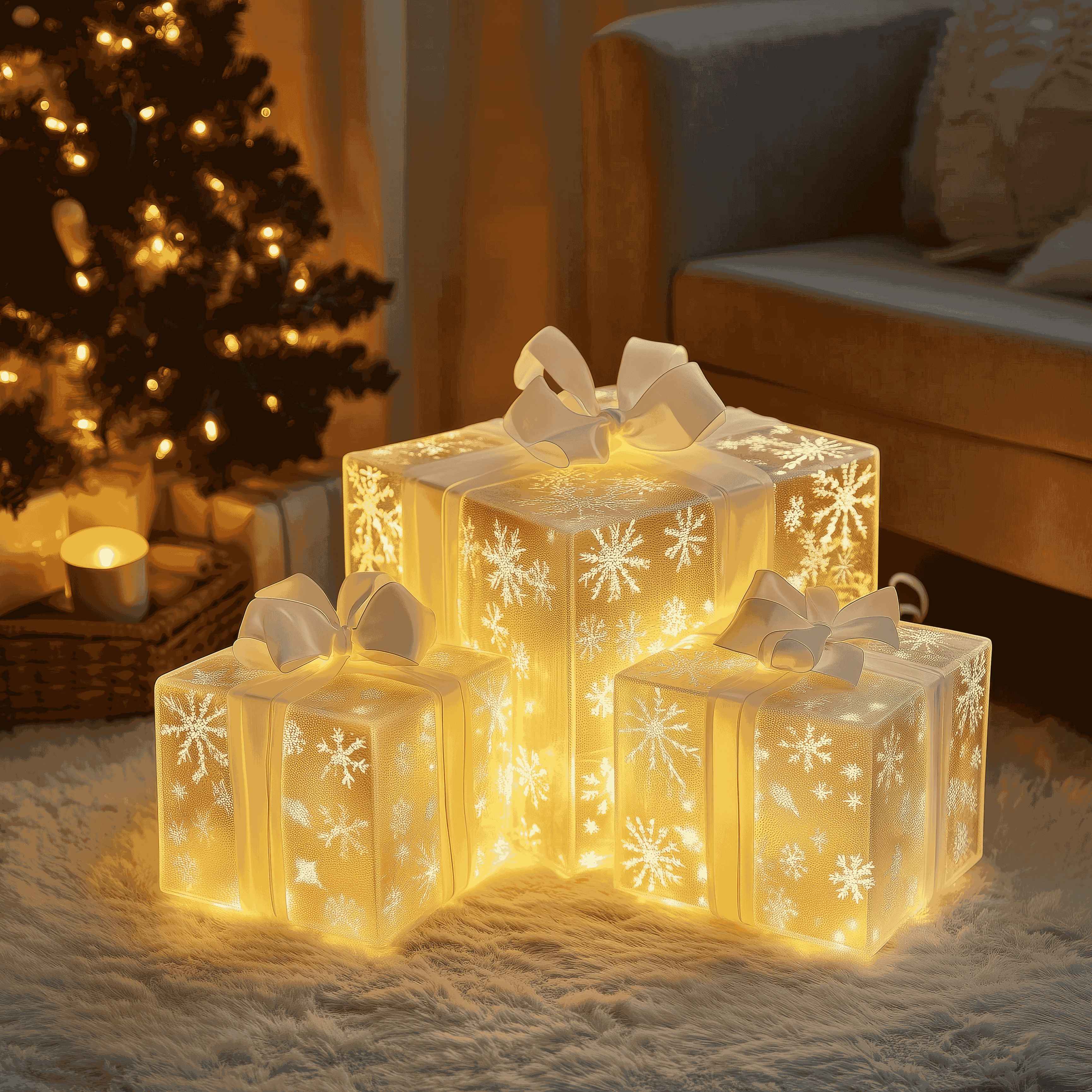 SparkGlow Boxen – LED-Dekolampen Geschenkset, Warmweiß, Wohnzimmer