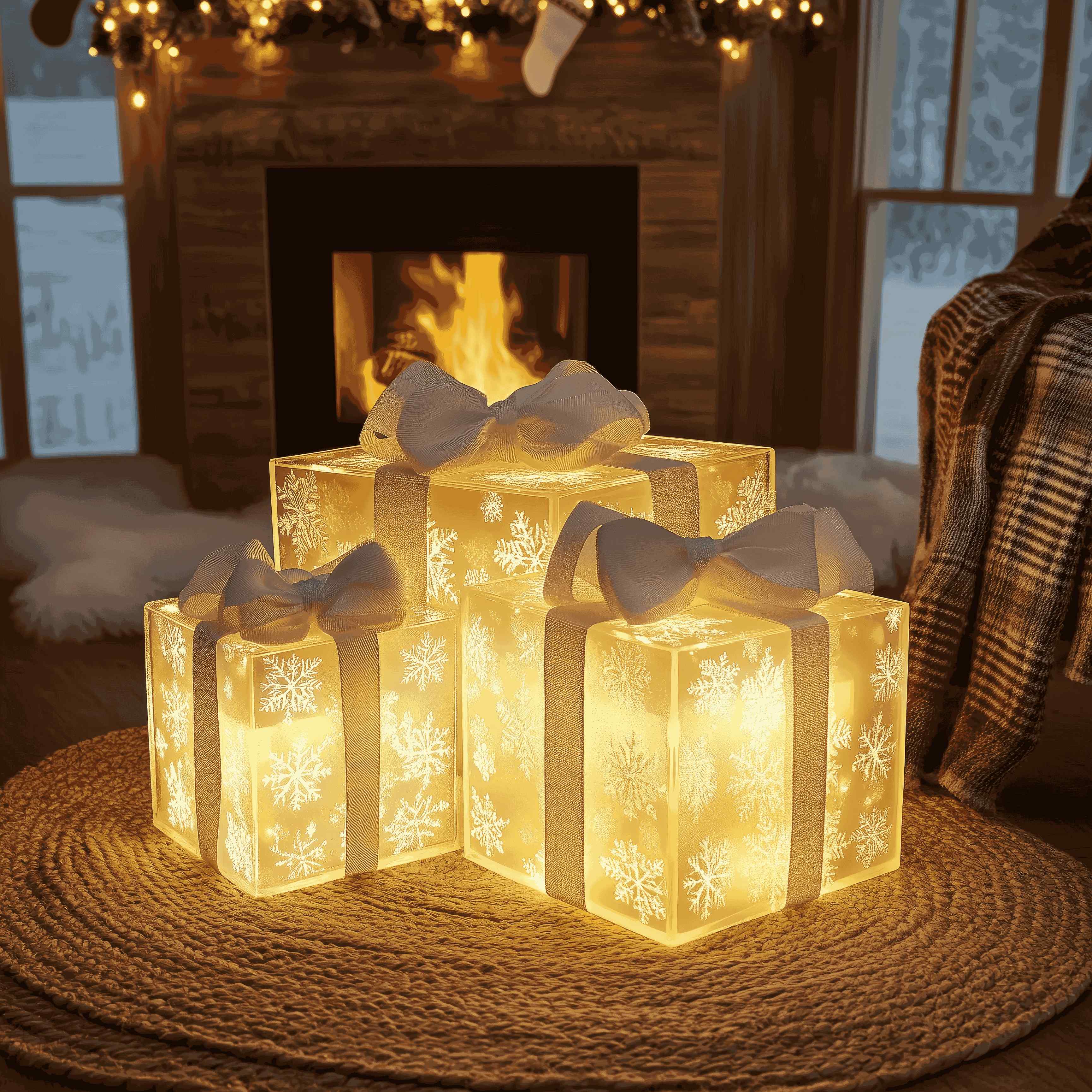 SparkGlow Boxen – LED-Dekolampen Geschenkset, Warmweiß, Wohnzimmer