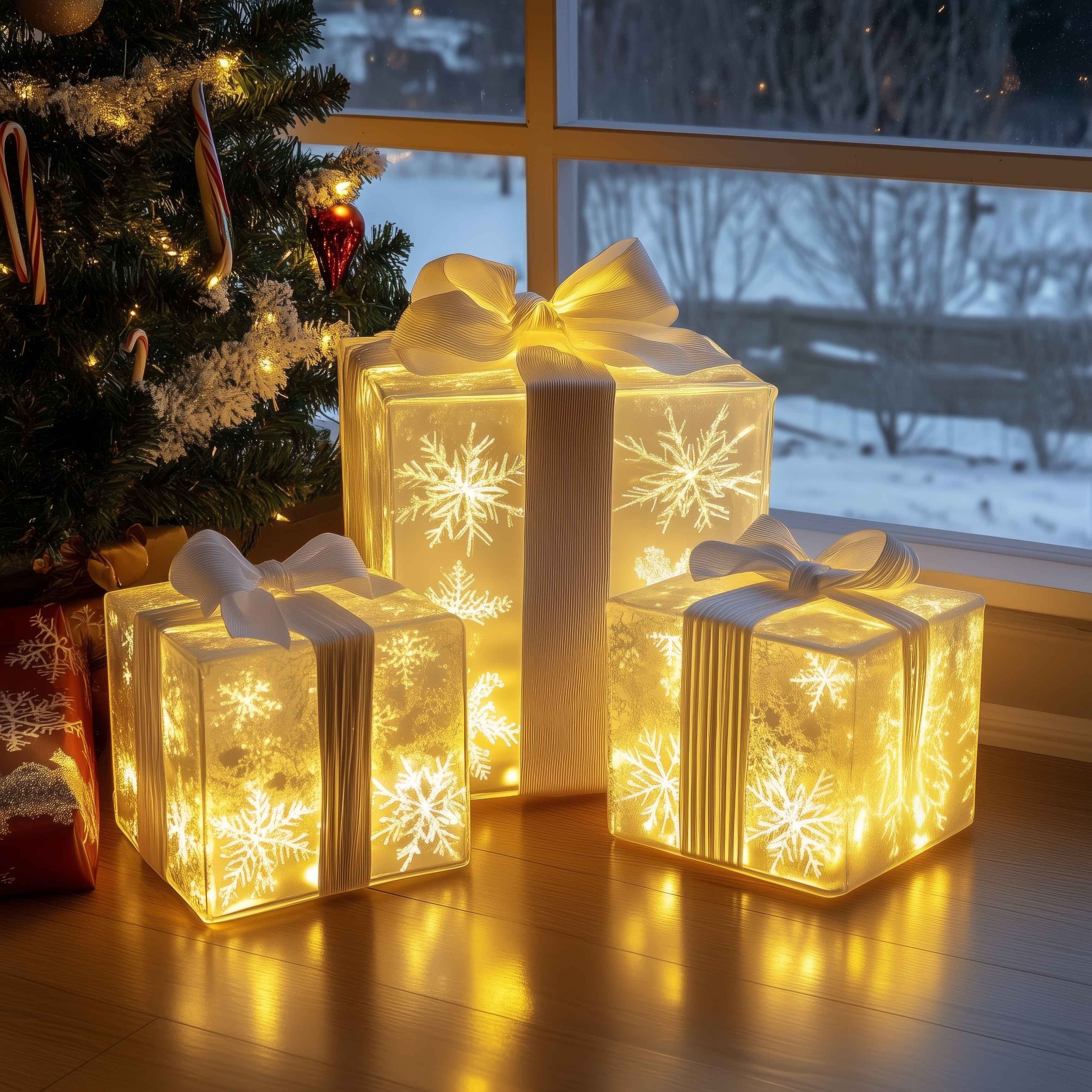 SparkGlow Boxen – LED-Dekolampen Geschenkset, Warmweiß, Wohnzimmer
