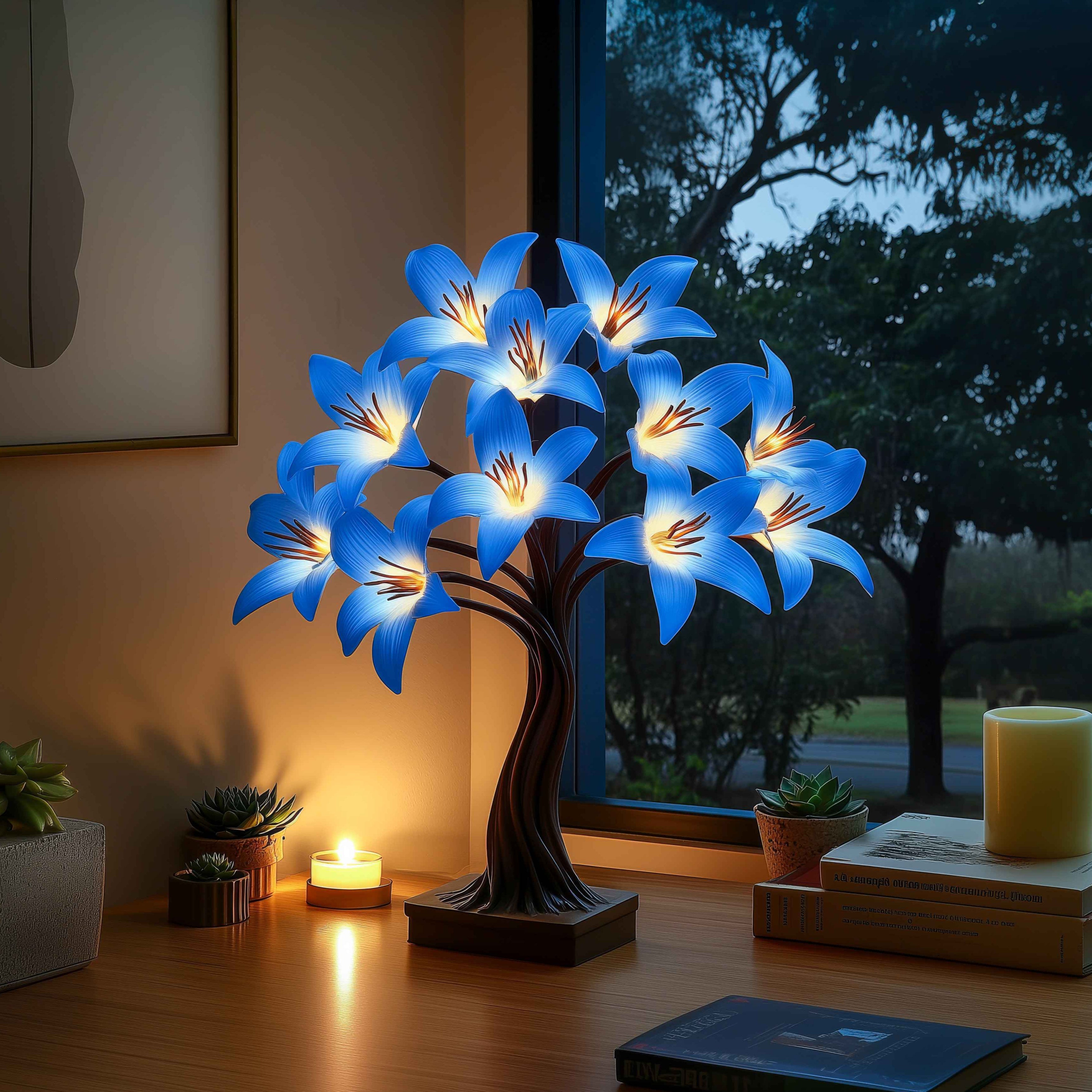 LumiLily Twilight – LED Deko-Lampe Lilien warmweiß für Wohnzimmer