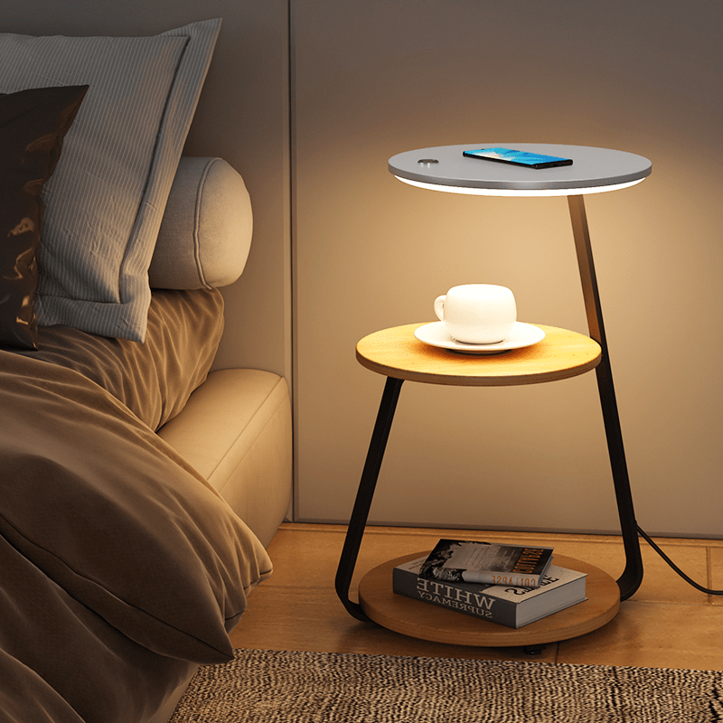 LumiTable Moderner LED-Tisch dimmbar Weiß für Terrasse