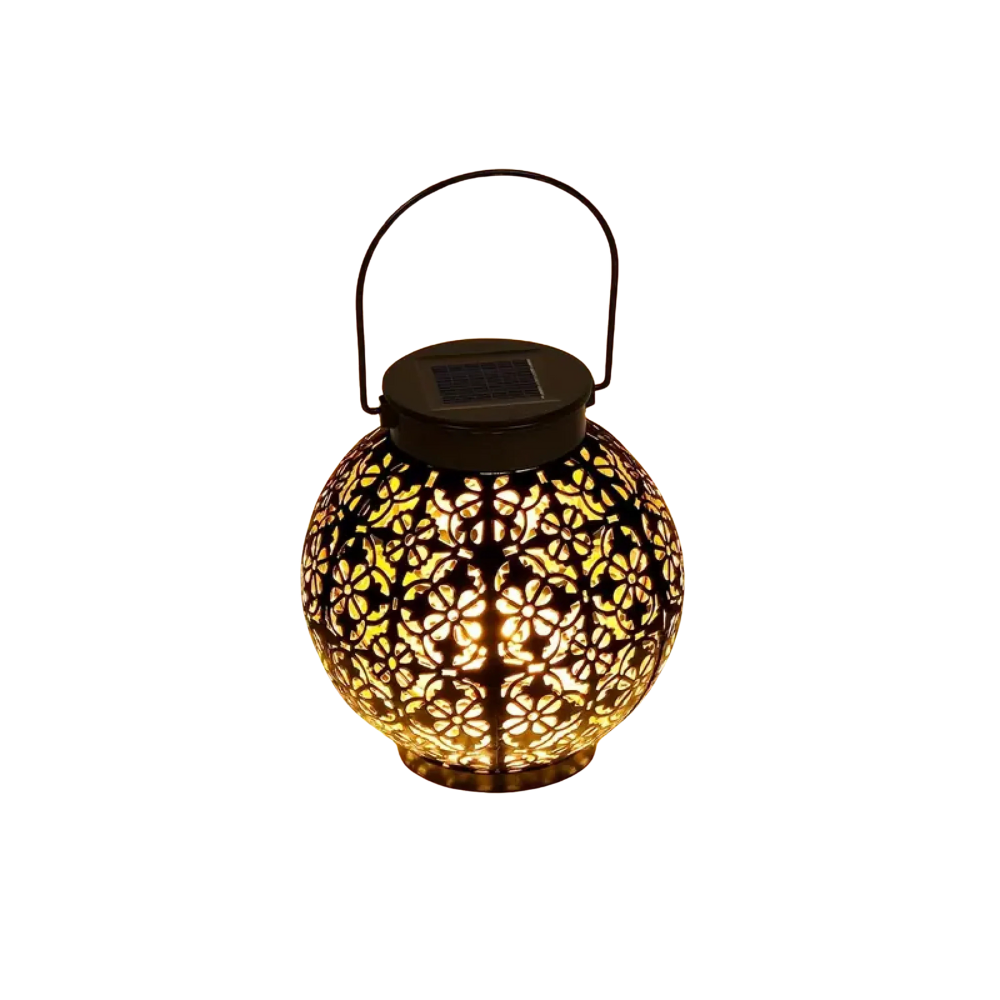 LunaGlow Solar Lampe – Modern, Rund, Warmlicht, Für Terrasse