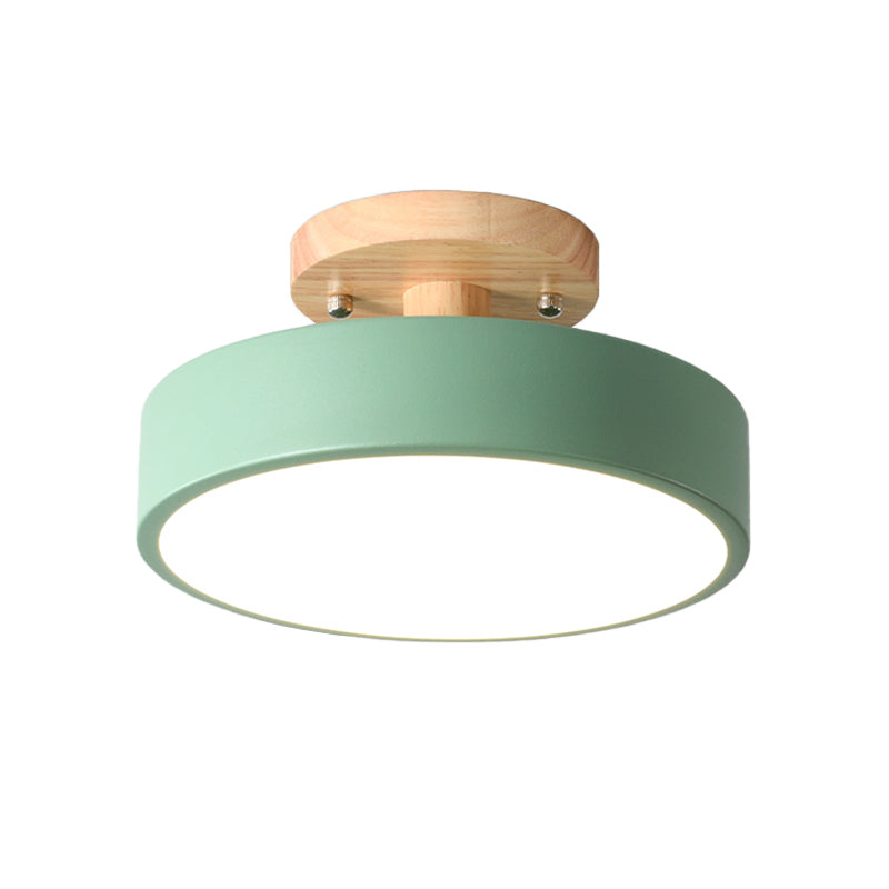 WoodTone - Skandinavische Trommel-LED-Deckenlampe