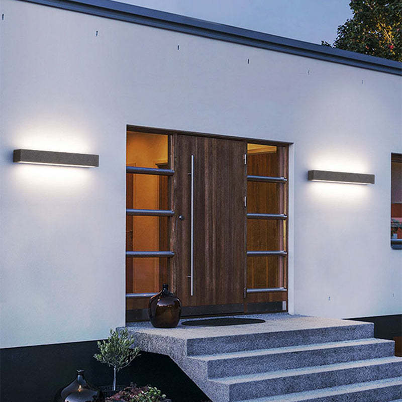 LumoEdge Außenwandleuchte Modern LED Up&Down Schwarz Garten