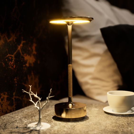 Glimmera | Kabellose Aufladbare Tischlampe mit Dimmbarer Helligkeit