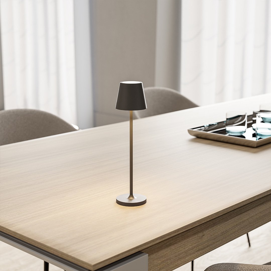 LumiNova – Moderne LED-Tischlampe Touch Steuerung Weiß tragbar für Terrasse