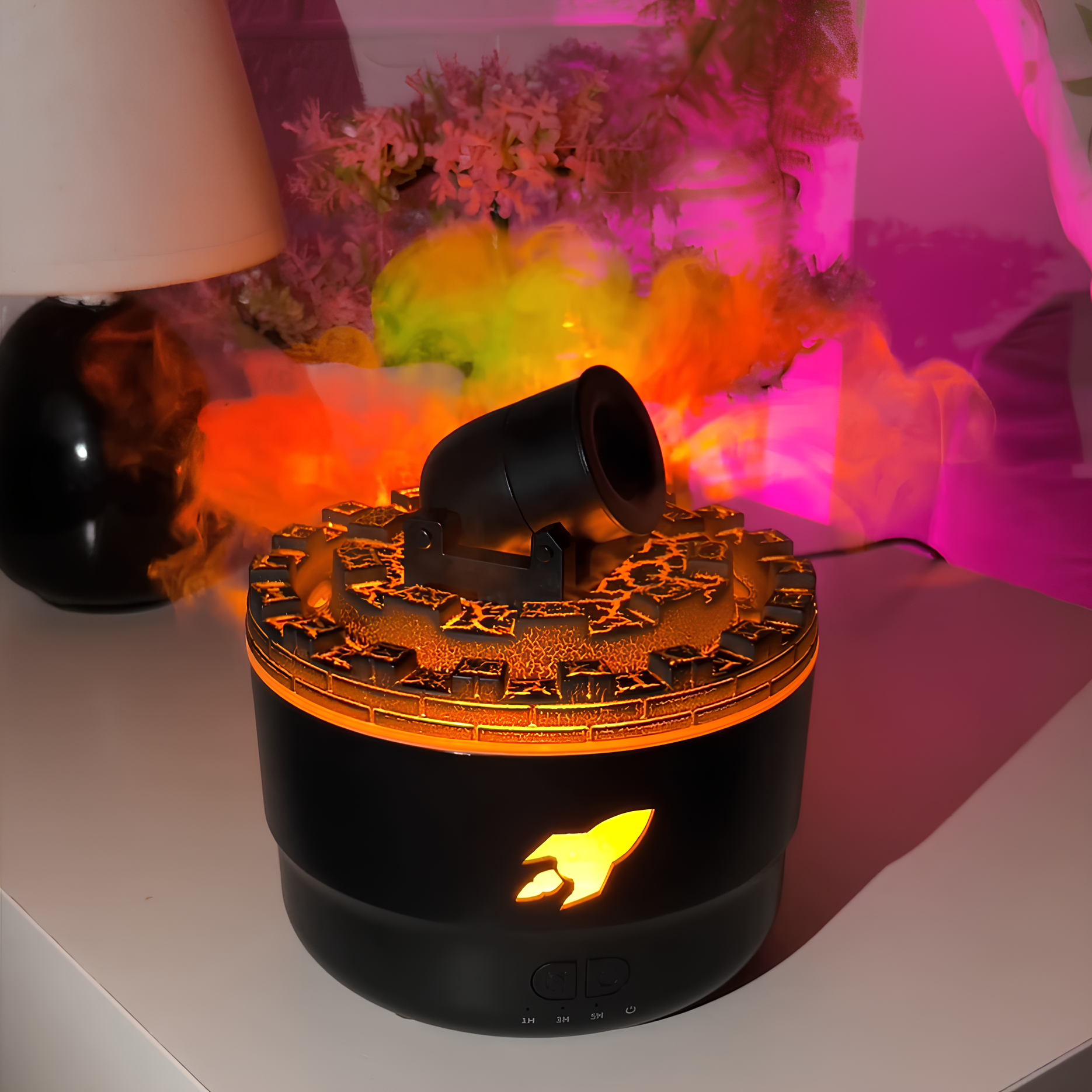 VapoBlast Deko-Luftbefeuchter – Retro Design in Schwarz für Büro