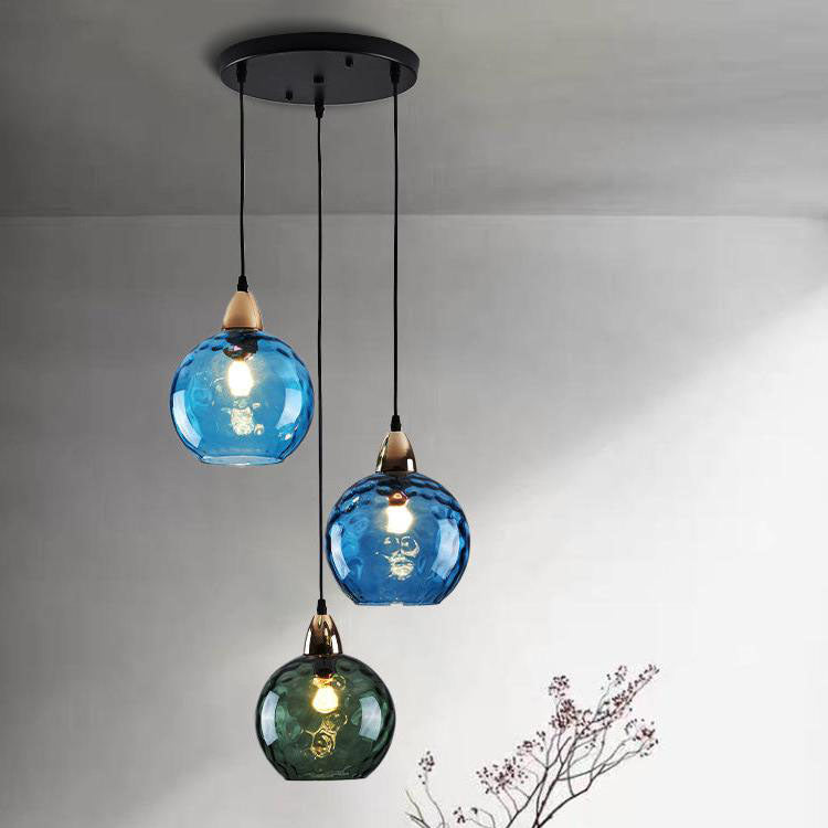 AquaGlow Glas-Pendelleuchte Modern Bunt mit Wassereffekt für Esszimmer