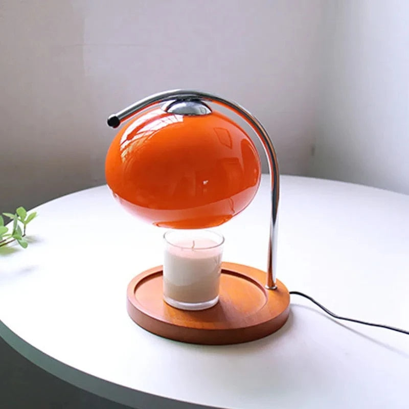 GlasLume – Moderne Glas-Macaron-Tischlampe LED Pastell Wohnzimmer