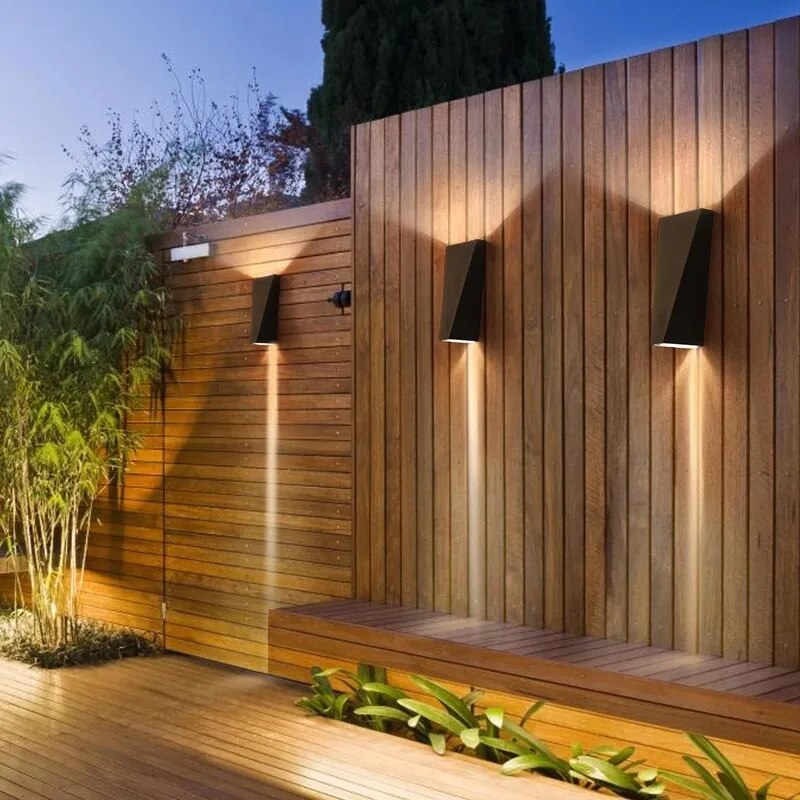 LichtWand Außenwandleuchte Modern IP65 Schwarz für Garten