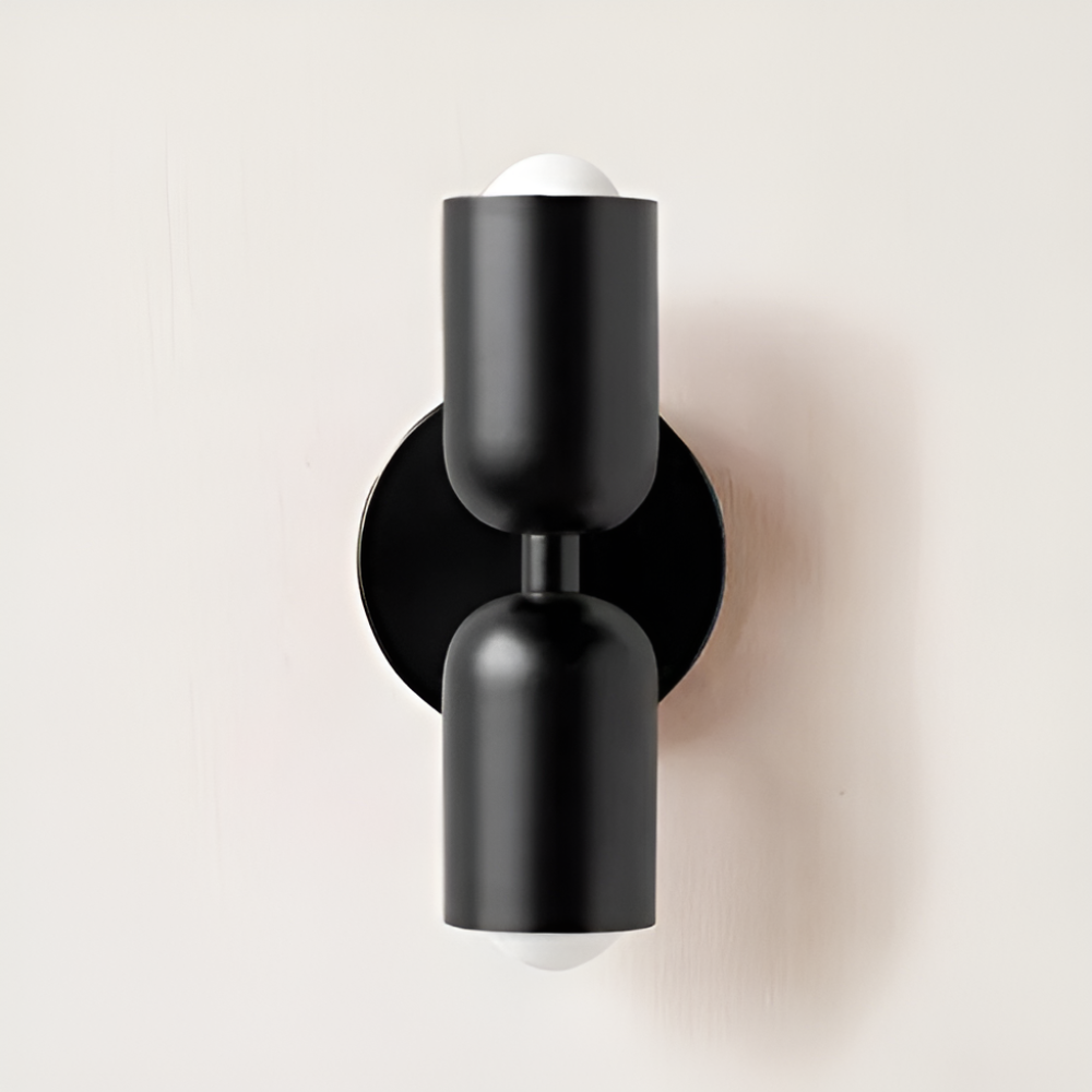 LumoNord Wandlampe – Skandi-Stil, LED, Up & Down Light, schwarz, für Terrasse