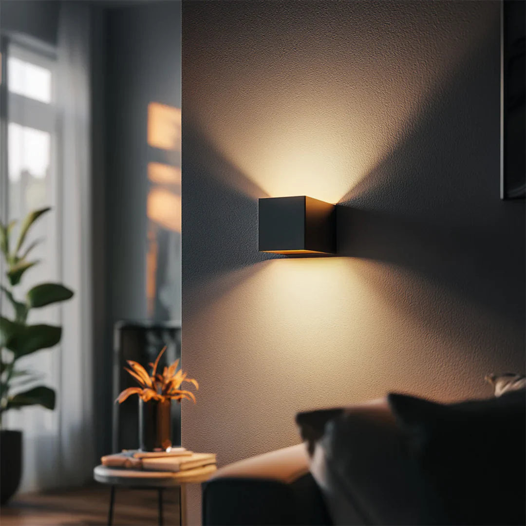 LumiSensor I Wasserdichte Wandlampe – Einstellbar – Schwarz/Weiß