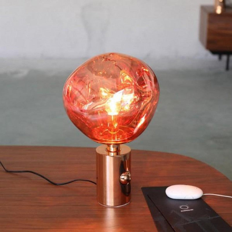 LumiDrip LED Tischlampe Modernes Design Schmelzoptik Weiß Wohnzimmer