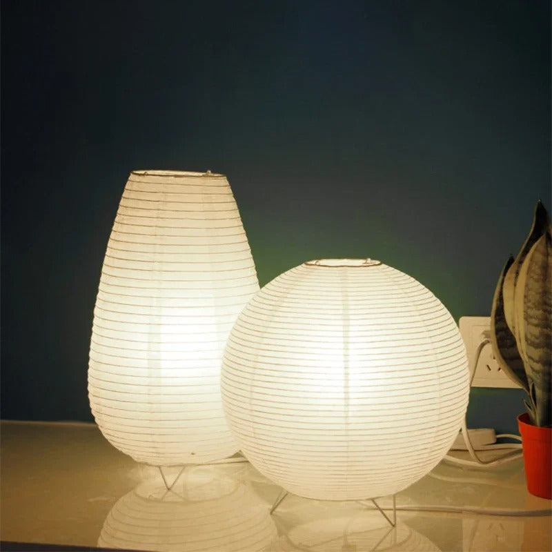 SkanoGlow LED Tischlampe Wabi-Sabi Stil Beige Schlafzimmerlicht