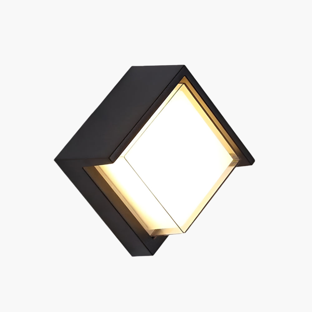 LumoGuard Außenwandleuchte Modern LED mit Sensor Schwarz für Einfahrt