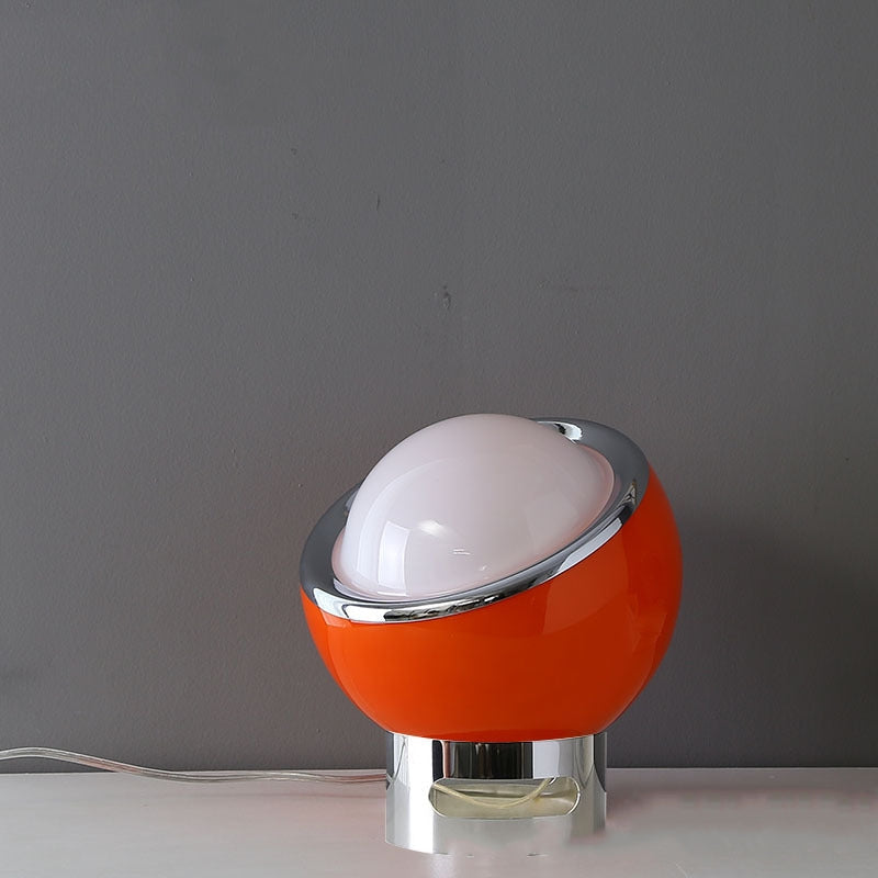 OpalLux Bauhaus Tischlampe – Französisches Design Opalglas Weiß Wohnzimmer