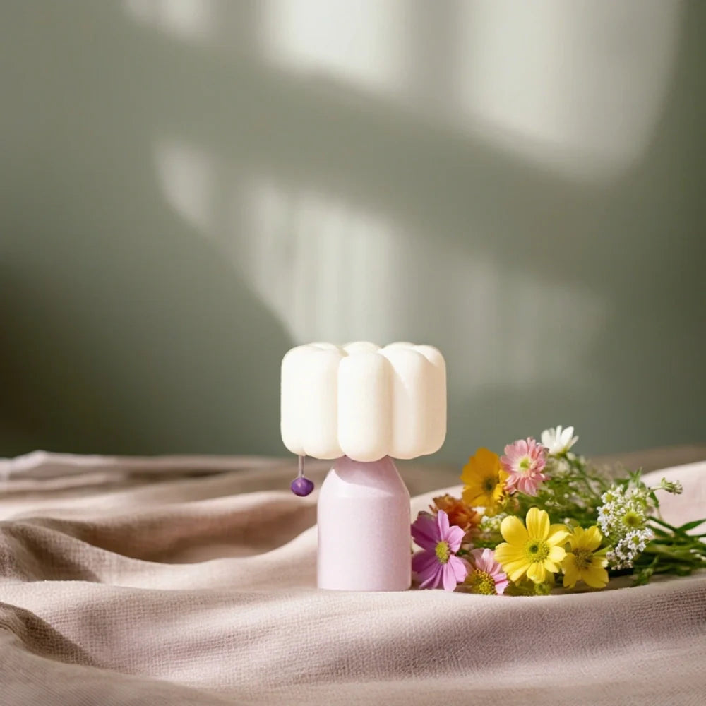 LumoPuff Tischlampe Modern Kugeldesign Warmweiß für Innen