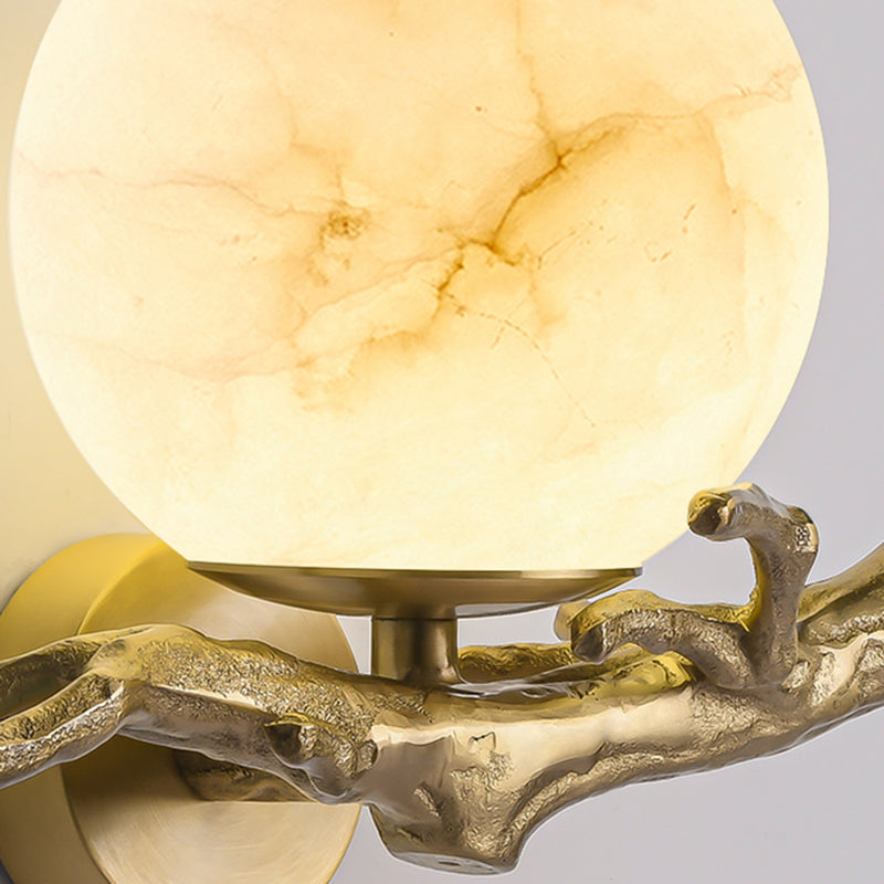 LuminaStone Kreative Marmor-Wandlampe – Modern Weiß Wohnzimmer